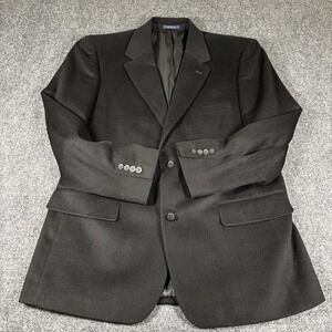 Club Room Macy's Men's Black 42R Wool Cashmere‎ Blazer Sports Coat Jacket